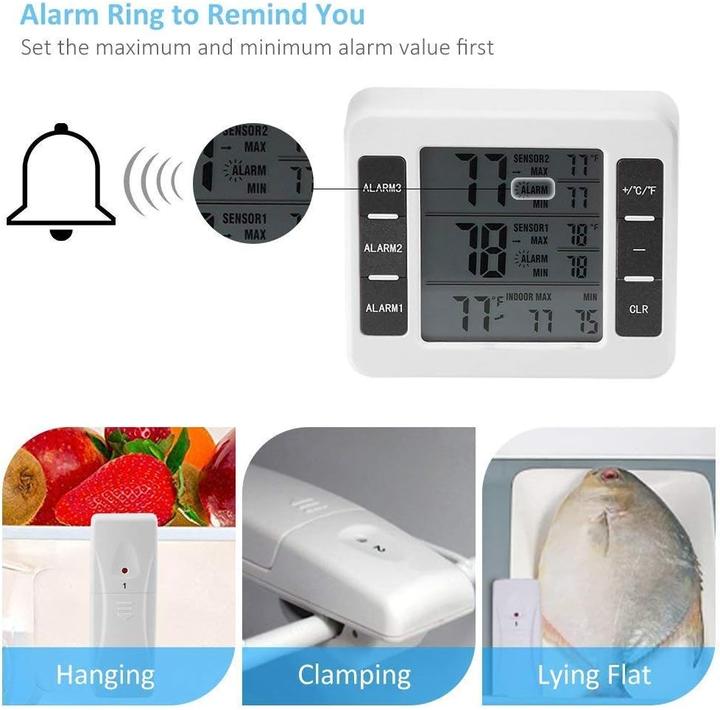 Actual product image Garsent Freezer Thermometer LCD Display