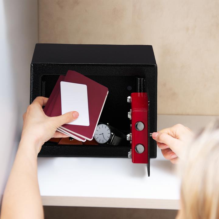 Actual product image Relaxdays Home Safe With Keys, Double-Bit Lock