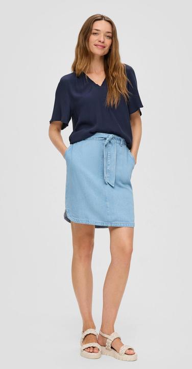 Immagine prodotto s.Oliver Bluse Viskosebluse mit V-Ausschnitt im Relaxed Fit (38)