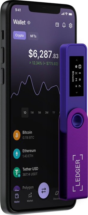 Image du produit Ledger Nano S Plus - Amethyst Purple (Ondulation, Bitcoin, Lithécoïne, Cardano, TRON, Bitcoin cash, Ethereum Classic, éther, Stellaire, Monero, Dogecoin)