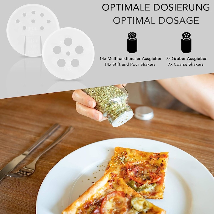 Produktbild Kamoro Home & Kitchen 14 Gewuerzglaeser Eckig