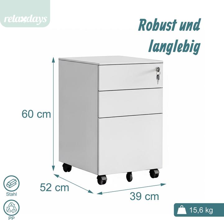 Produktbild Relaxdays Rollcontainer (39 x 52 x 60 cm)