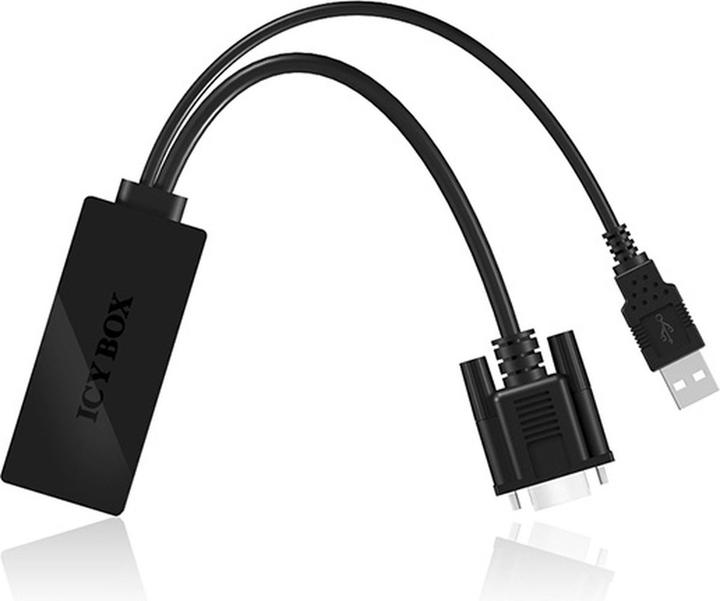 Produktbild Icy Box USB 2.0 & VGA zu (HDMI, 22 cm)