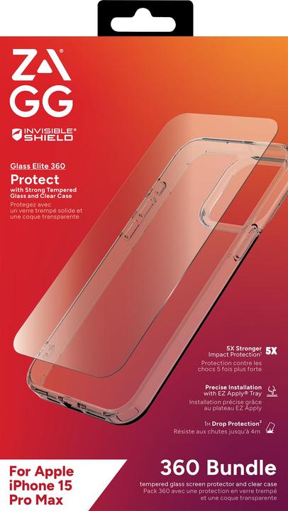 Produktbild Zagg Invisibleshield Bndl Glass (1 Stk., Apple iPhone 15 Pro Max)