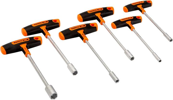 Produktbild Bahco Steckschlüssel-Satz mit T-Griff für Sechskantschrauben 5 - 13 mm - 6-teilig
