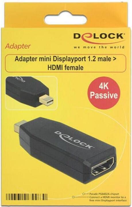 Actual product image Delock Monitor adapter Mini-DP male- HDMI female (HDMI, 2.20 cm)