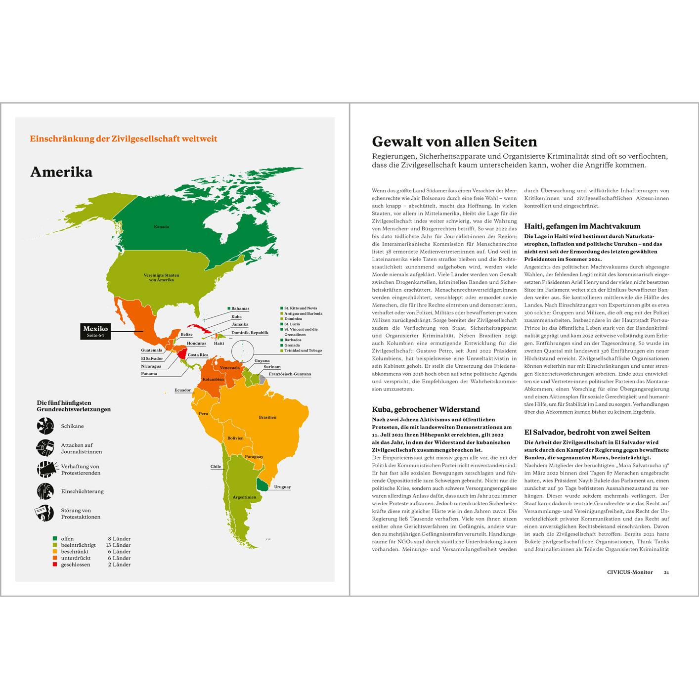 Atlas der Zivilgesellschaft 2023: Gefährlicher Beistand, Sachbücher von Evangelisches Werk für Diakonie und Entwicklung ...