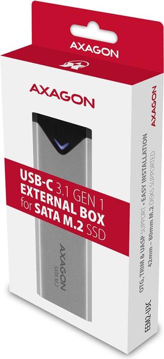 Actual product image Axagon EEM2-U3C - SSD Enclosure - M.2 - M.2 - SATA - 5 Gbit/s - USB Connectivity - Weak (M.2)