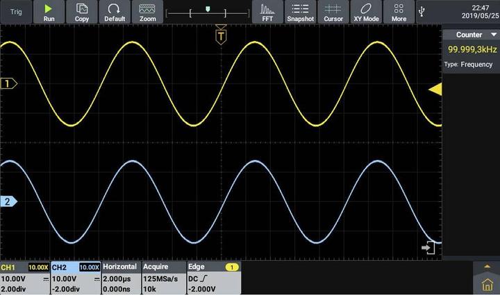 Immagine prodotto Voltcraft DOV1002 Digital-Oszilloskop 100 MHz 2-Kanal 1.25 GSa/s 50 Mpts 12 Bit (CAT II)