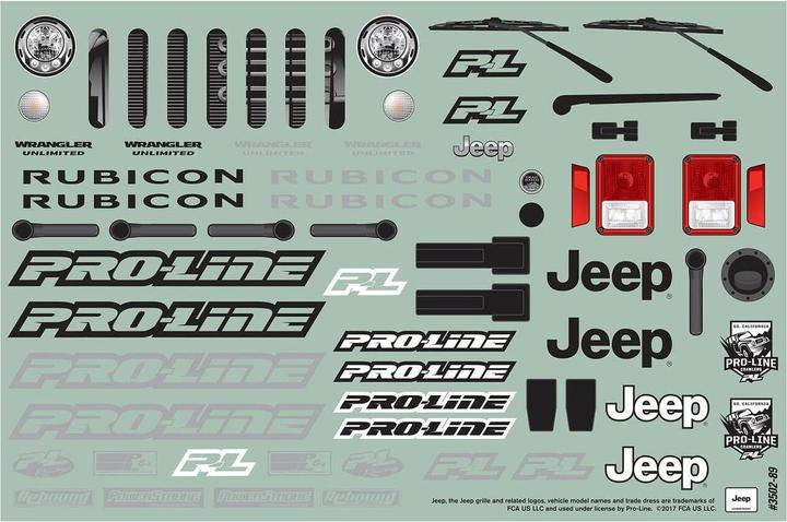 Actual product image Pro-Line Jeep Wrangler Unlimited Rubicon body (clear)