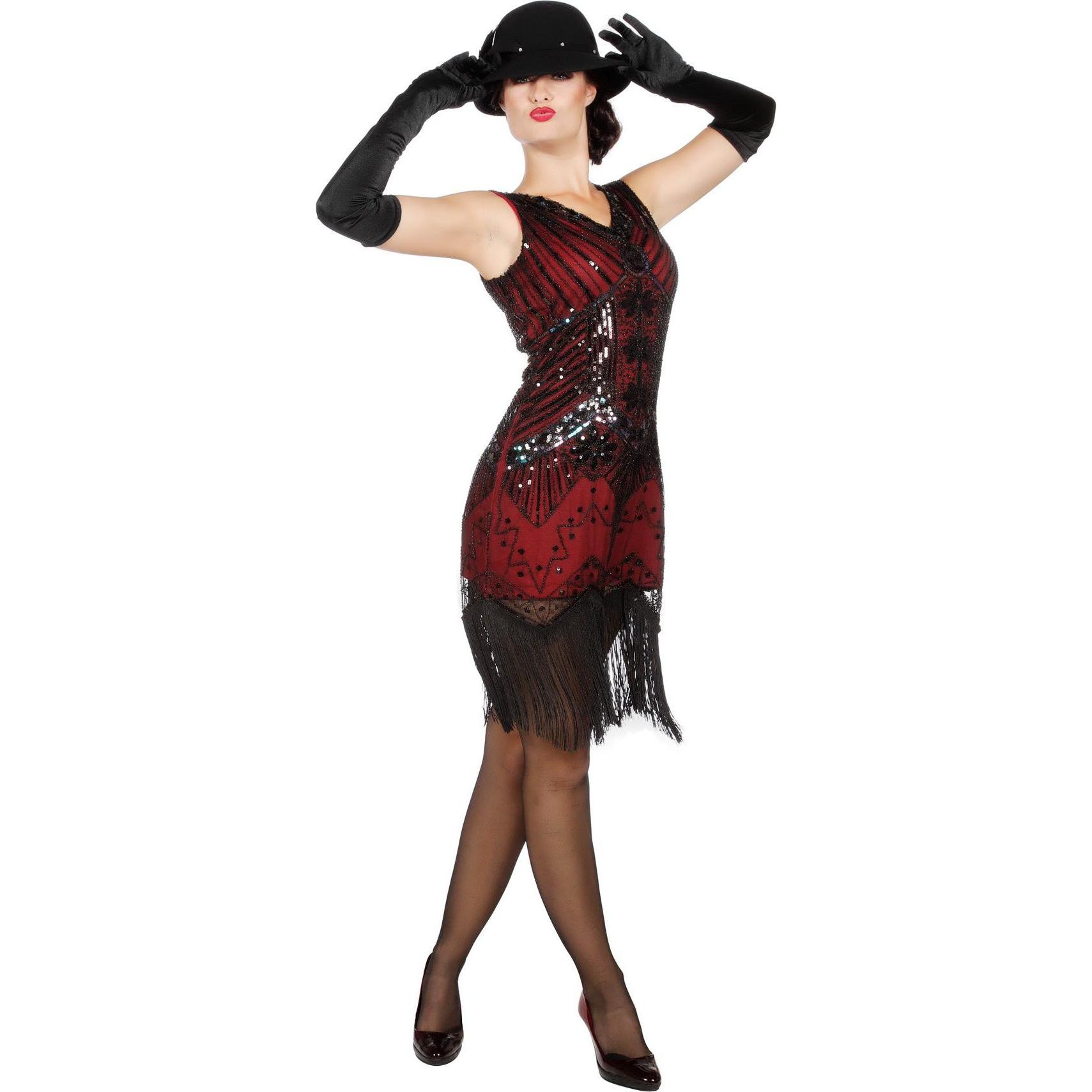 Metamorph 20er Jahre Cocktailkleid weinrot (42)