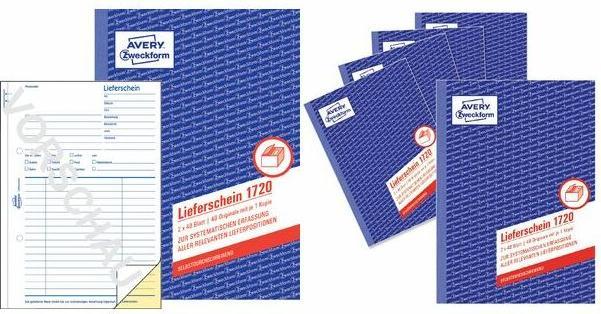 Produktbild Avery Formularbuch "Liefer-/Empfangsschein", 4+1 (40 x)