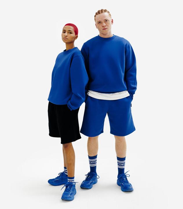 Image du produit Decathlon Sweat col rond mixte, bleu (L)