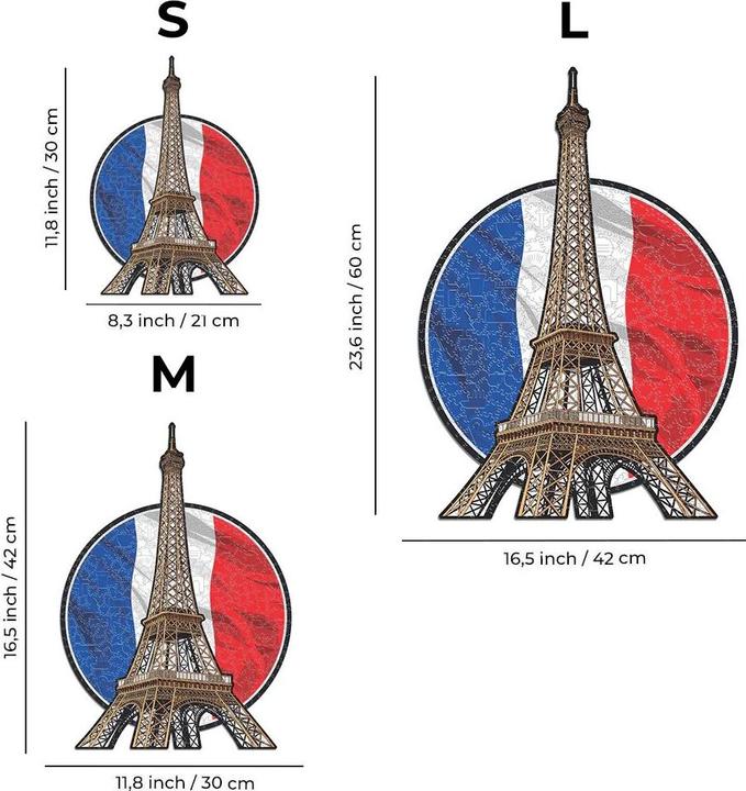 Produktbild Iconic Eifelturm - Monument Holz Puzzle Grösse M (270 Teile) (270 Teile)