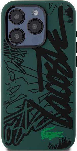Actual product image Lacoste LCHCP15XGRAK iPhone 15 Pro Max 6.7" czarny/black hardcase Silicone Graffiti (Apple iPhone 15 Pro Max)