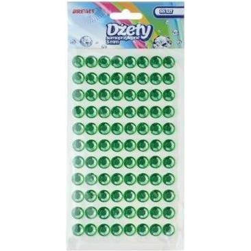 Brewis Selbstklebende Strasssteine ​​grün 8mm 88St