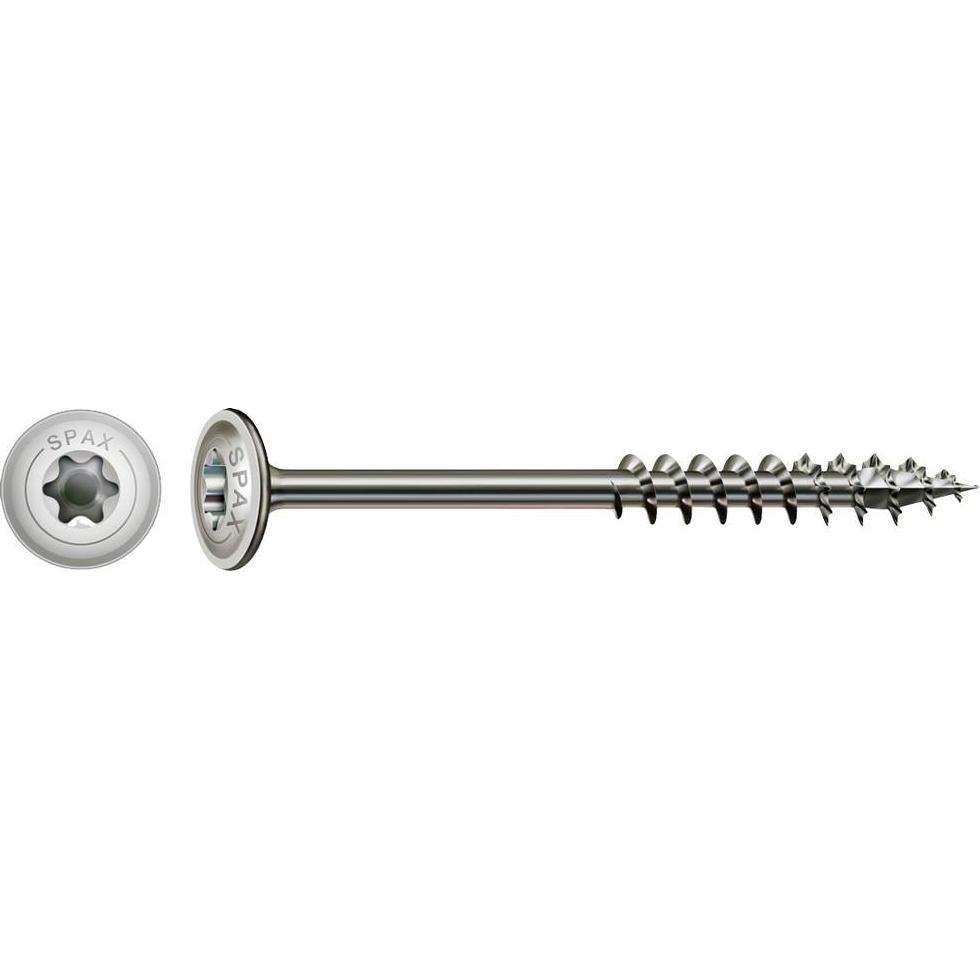 Spax, Schrauben, Tellerkopfschraube R 88193 m.Spitze/T-STAR TG 6 x 100/61-T30 A 2 (100 Schrauben pro Stück)