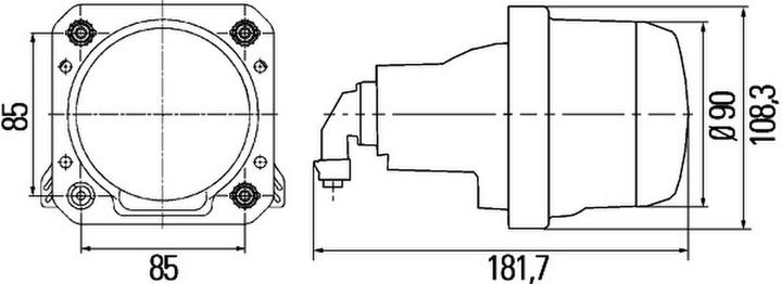 Immagine prodotto Hella Faro alogeno DE FF installazione per CLAAS ARION FENDT VARIO