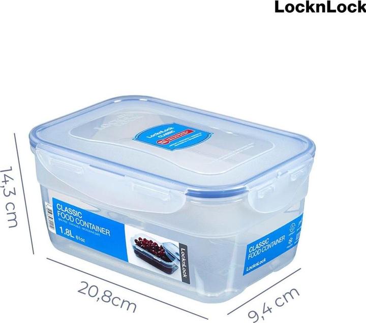 Actual product image Lock & Lock Storage box stackable 1.8lt 210x146x94mm (1.80 l)