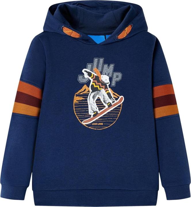 Image du produit vidaXL Sweat à capuche enfant bleu marine 92,Matériau : 92 (92)