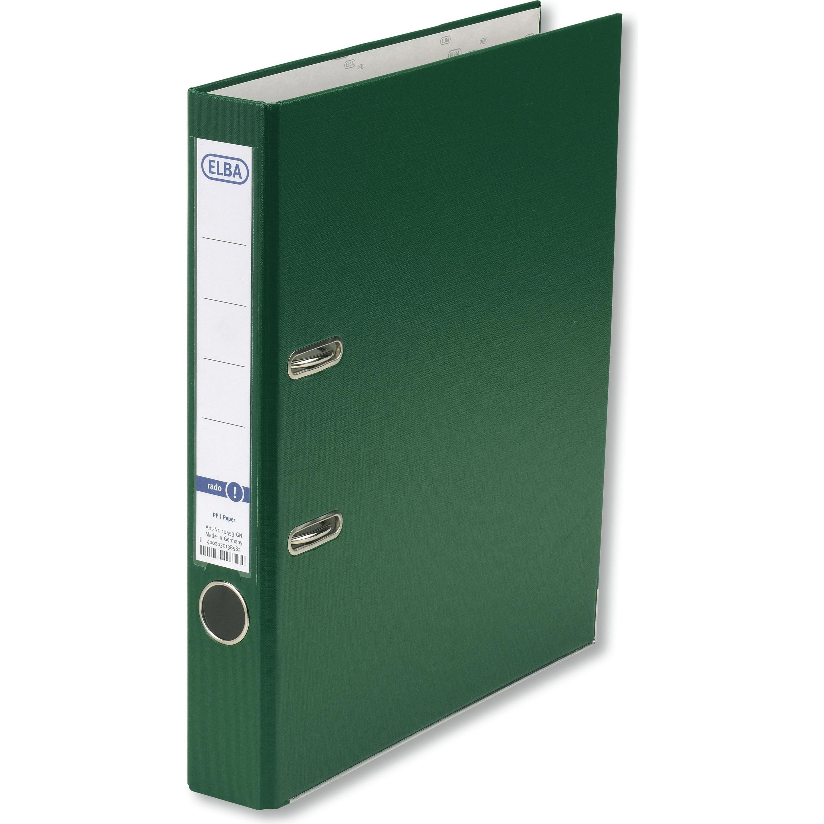 Elba, Ordner, Ordner smart PP-Papier, Rückenbreite: 50 mm, grün DIN A4, Einband aussen PP (A4, 50 mm, 1 x)