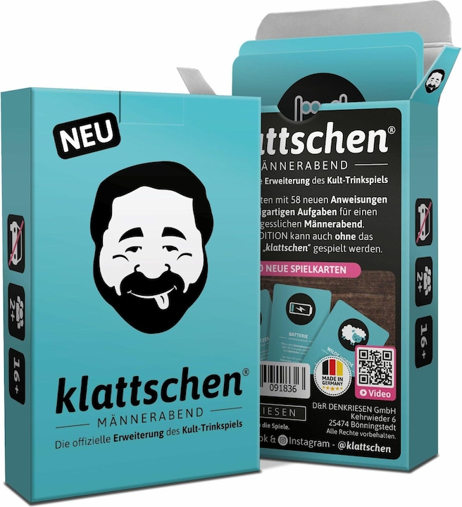 Denkriesen klattschen® - Soirée HOMME - L'extension officielle du jeu de boisson culte