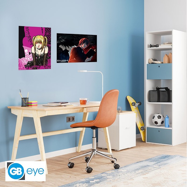 Actual product image ABYstyle DEATH NOTE - Set 2 Chibi Posters - L vs Light Misa 52x38 x4