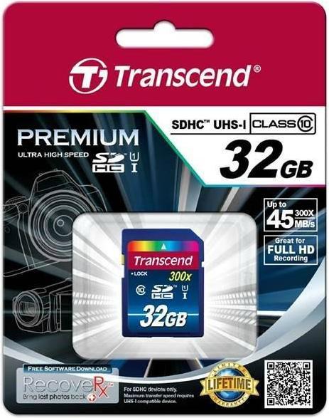 Actual product image Transcend Premium 400x (32 GB, SDHC, U1, UHS-I)