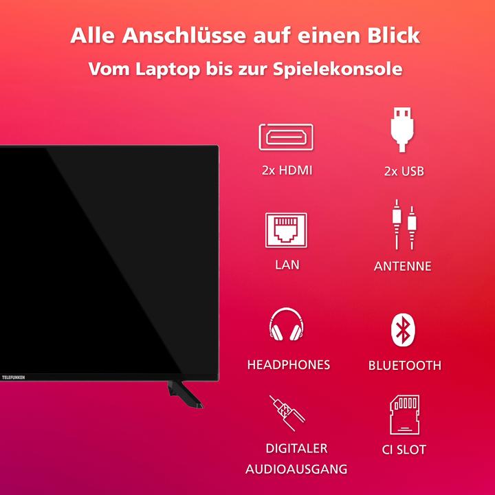 Actual product image Telefunken QLED TV 32 inch TV Full HD Android TV (HDR Smart TV, triple tuner) QF32AN750S (32", QLED, Full HD)