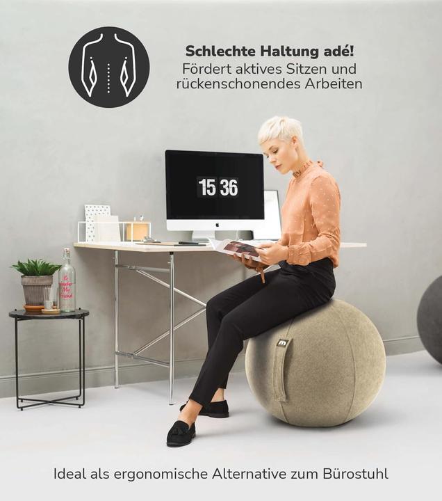 Produktbild Mokebo Ergonomischer Sitzball für Büro und Gymnastik (65 cm)