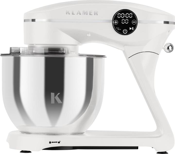 Produktbild KLAMER Küchenmaschine, Knetmaschine mit 6 Liter Edelstahl Schüssel (1800 W)