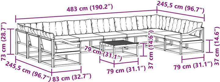 Produktbild vidaXL Outdoor-Sofagarnitur