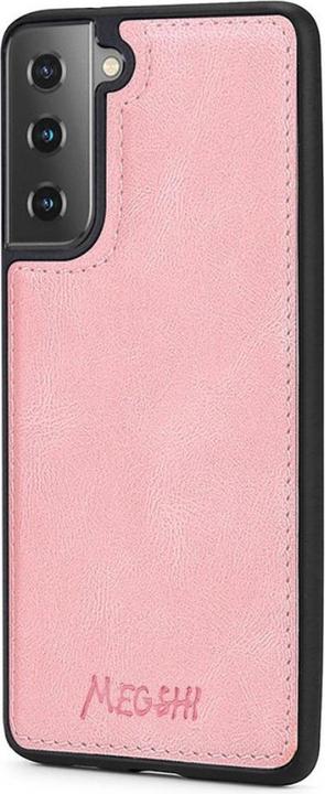 Actual product image Megshi Galaxy S21 FE - wallet case combi pink (Samsung Galaxy S21 FE)