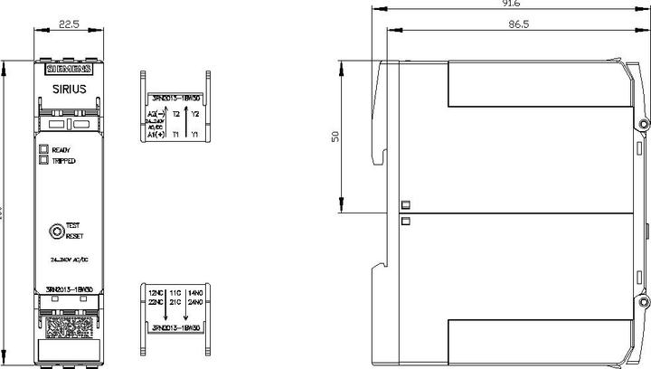 Produktbild Siemens Thermistor motor unit 22.5mm enclosure