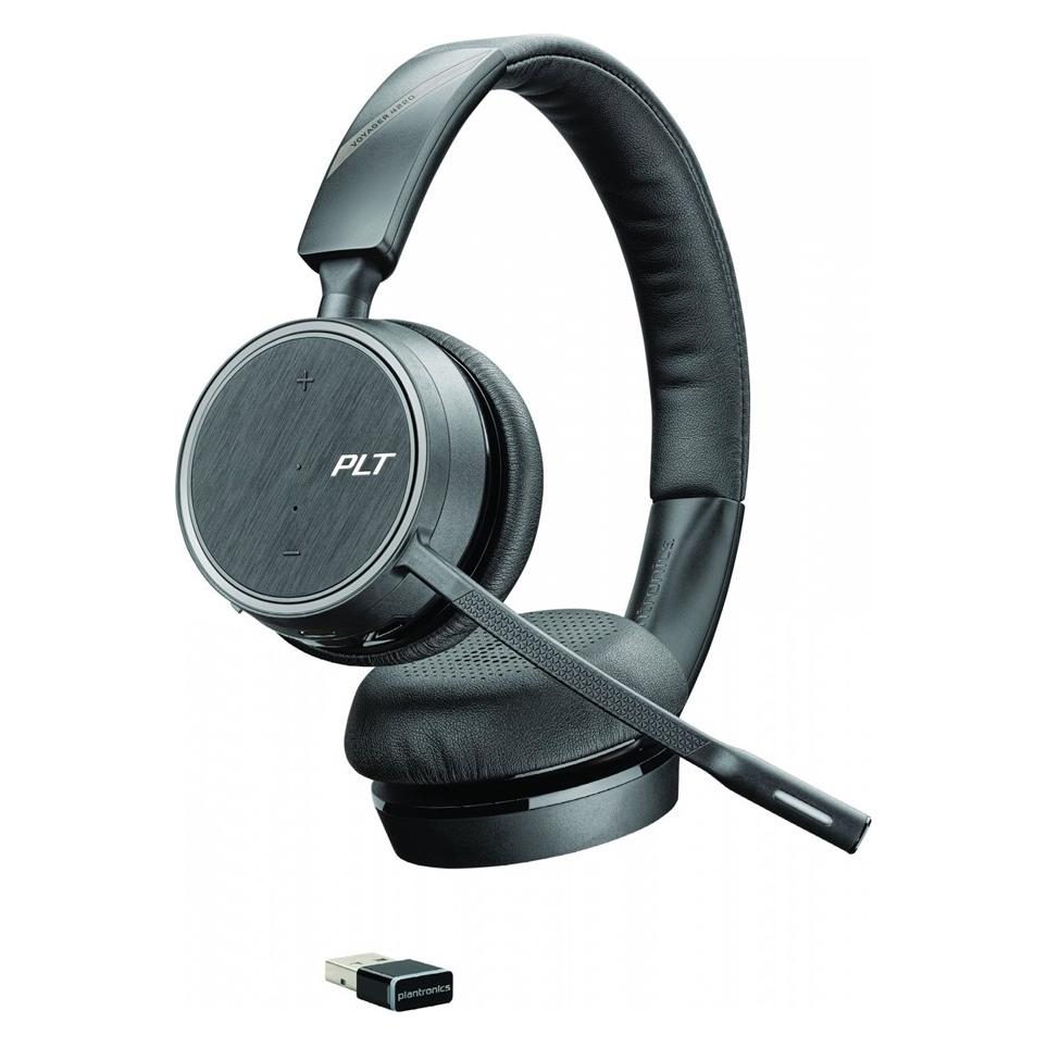 HP Poly Voyager 4220 (Kabellos, USB-A, Avaya, Cisco, Microsoft Teams), Office Headset, Schwarz