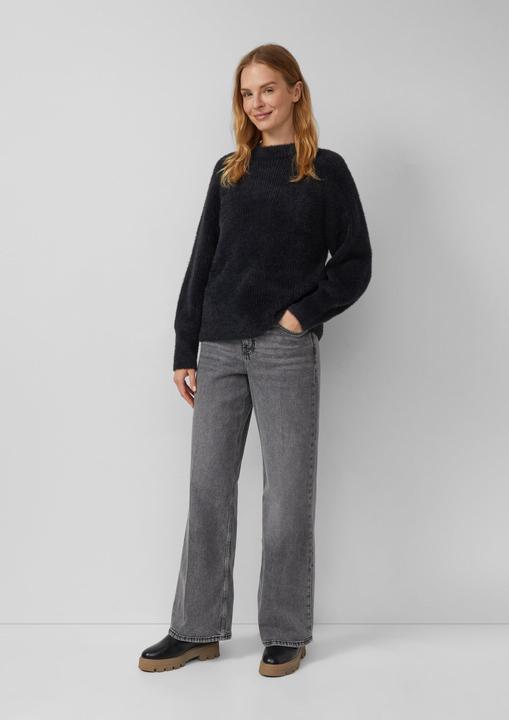 Produktbild s.Oliver Strickpullover Pullover mit Effektgarn in Flor-Optik (48)