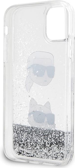 Produktbild Karl Lagerfeld KLHCN61LDHKCNS iPhone 11 / Xr 6.1" srebrny/silver hardcase Liquid Glitter Karl & Chou (Apple iPhone 11)