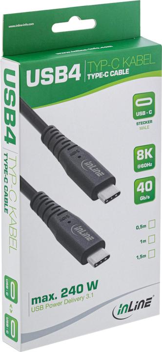 Produktbild InLine USB C — USB C (1 m, USB 4.0, 240 W)