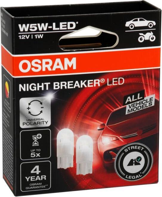 Actual product image Osram 2825DWNBC-02B LED Leuchtmittel Night Breaker® LED W5W 1 W 12 V