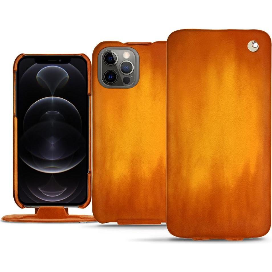 Thumbnail - Noreve Lederschutzhülle vertikal (Apple iPhone 12 Pro), Smartphone Hülle, Orange