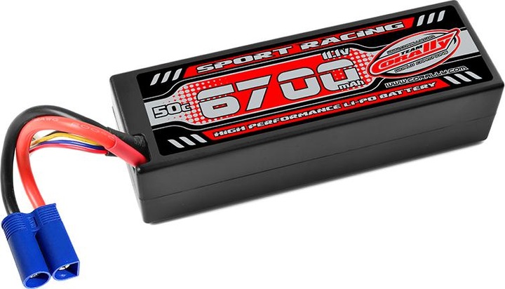 Actual product image Team Corally Sport Racing 50C 6700Mah 3S 11.1V EC-5 Hard Case