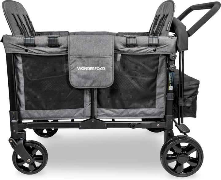 Productafbeelding WonderFold Kinderwagen Original Quad Wagon Houtskool Grijs