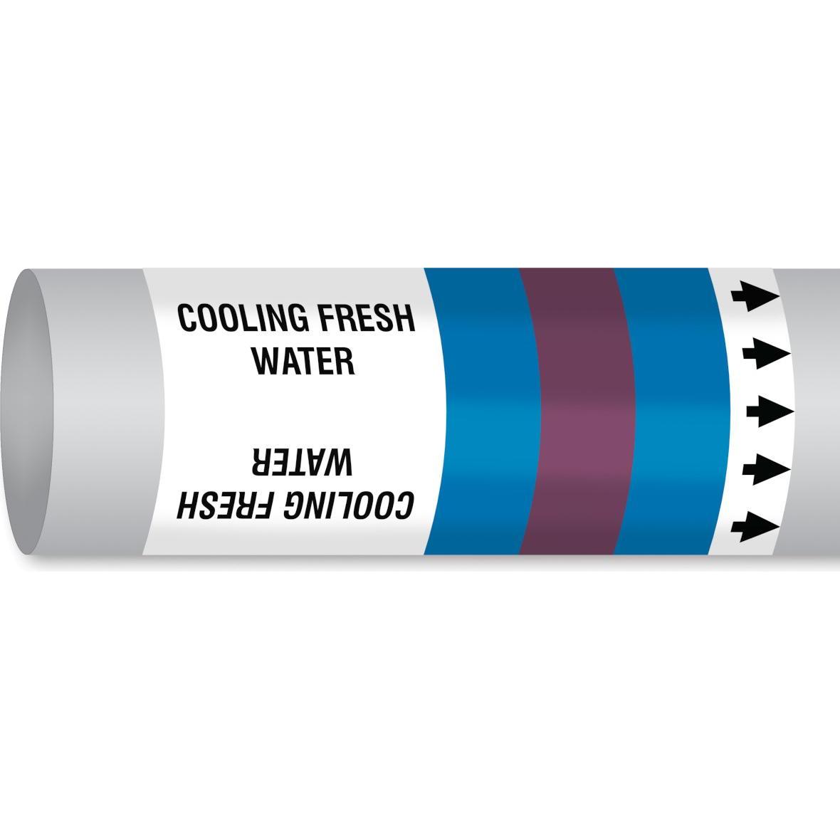 Brady, Segnaletica di sicurezza, B-7541, ISO 14726 IMO pipe markers - Cooling Fresh Water (acqua dolce con sostanze aggiuntive)