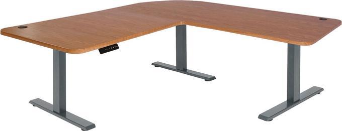 Immagine prodotto Swisshandel24 Scrivania ad angolo, scrivania per computer, regolabile elettricamente in altezza 178x178cm 84kg