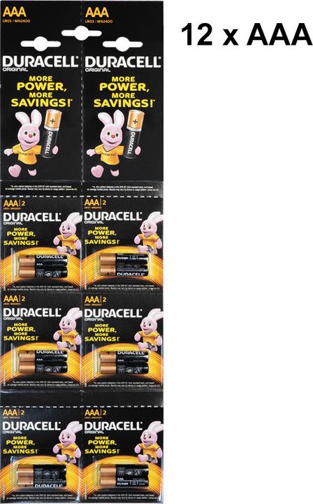 Image du produit Duracell 5000394203389 - Pile jetable - AAA - Alcaline - 1,5 V - 12 pièce(s) - Noir - (12 pcs, AAA)