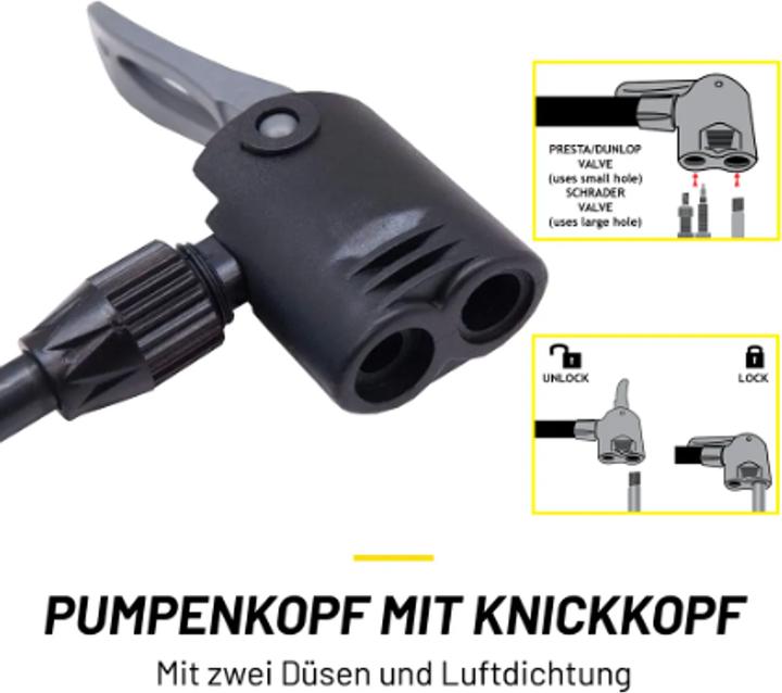 Actual product image Dunlop Bicycle floor pump black/grey