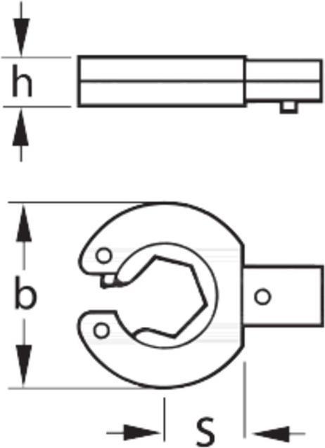 Image du produit Robbyrob WALTER Outil d'insertion à cliquet ouvert, ouverture de clé : 10 mm