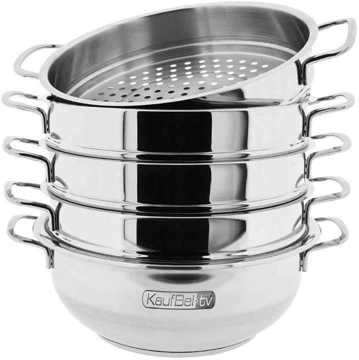 Actual product image BEM 6-piece set steam cooker (28 cm, Steam cooker, Stainless steel)