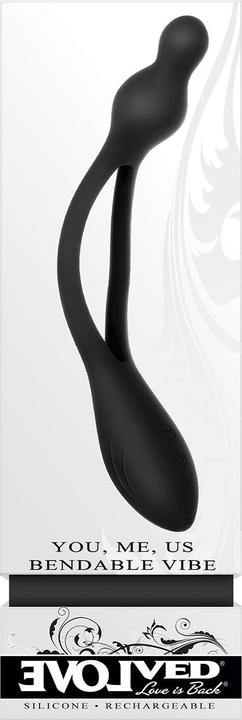 Produktbild Evolved Love Is Back - You Me Us Bendable Silicone Rechargeable Vibrator - Black