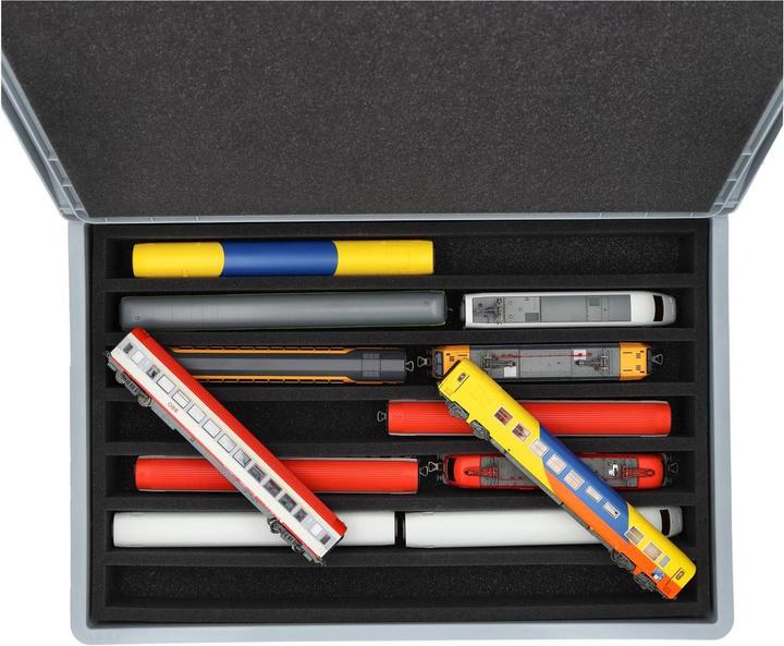 Actual product image Feldherr EB21SET - Euro container for model railways, locomotives and vehicles - 7 bars for H0 gauge - s (Plastic)